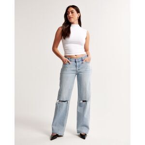 Abercrombie & Fitch The Baggy Low Rise Curve Love Jeans Size 27